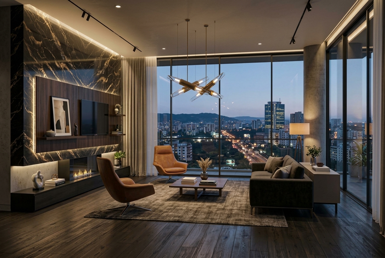 Koregaon Park Penthouse — approved 3D render