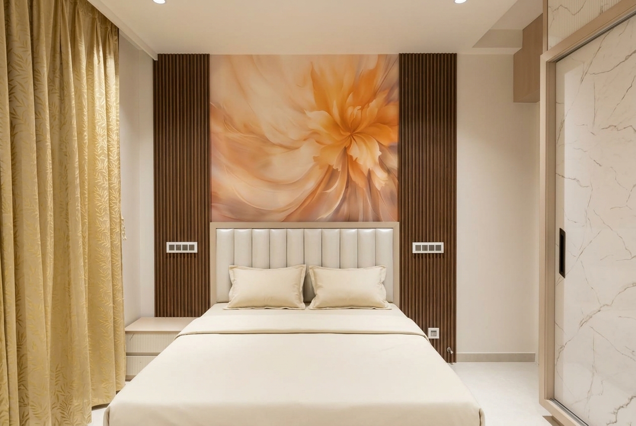 Radha Krishna Kunj, Hiranandani Thane — Second bedroom approved 3D render